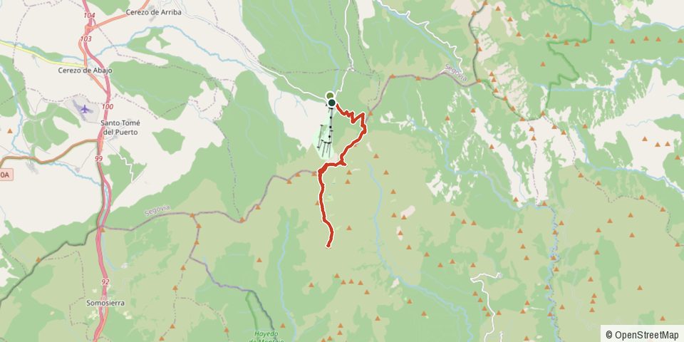 El recorrido de la salida sobre el mapa