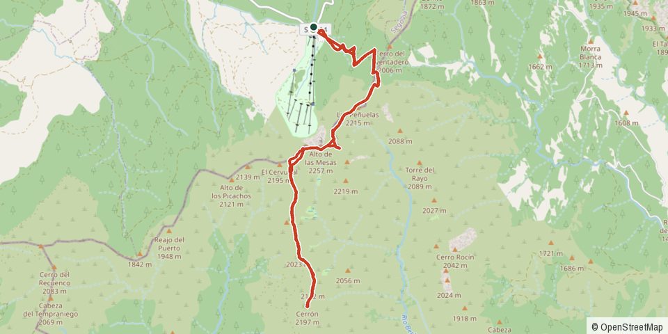 El recorrido de la salida sobre el mapa